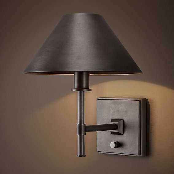 Бра RH Petite Candlestick SCONCE Aged steel Графит Бра RH Petite Candlestick SCONCE Aged steel Графит в Рязани | Loft Concept