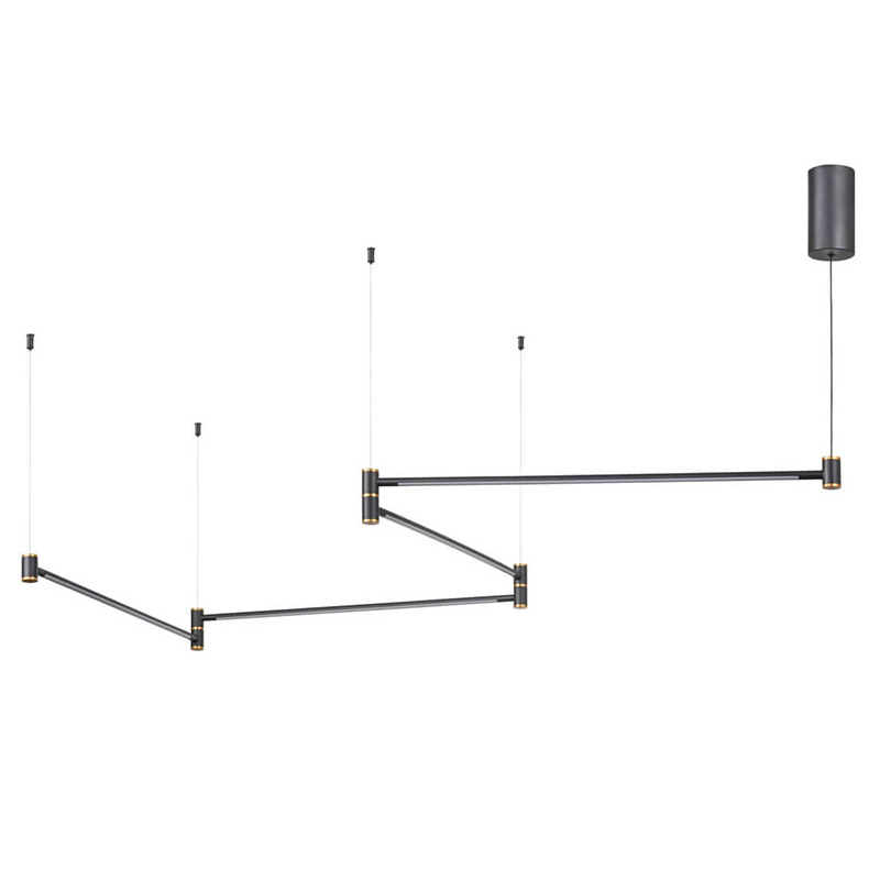 Подвесной светильник Drawing Line Gold Black Золотой Черный Подвесной светильник Drawing Line Gold Black Золотой Черный в Рязани | Loft Concept