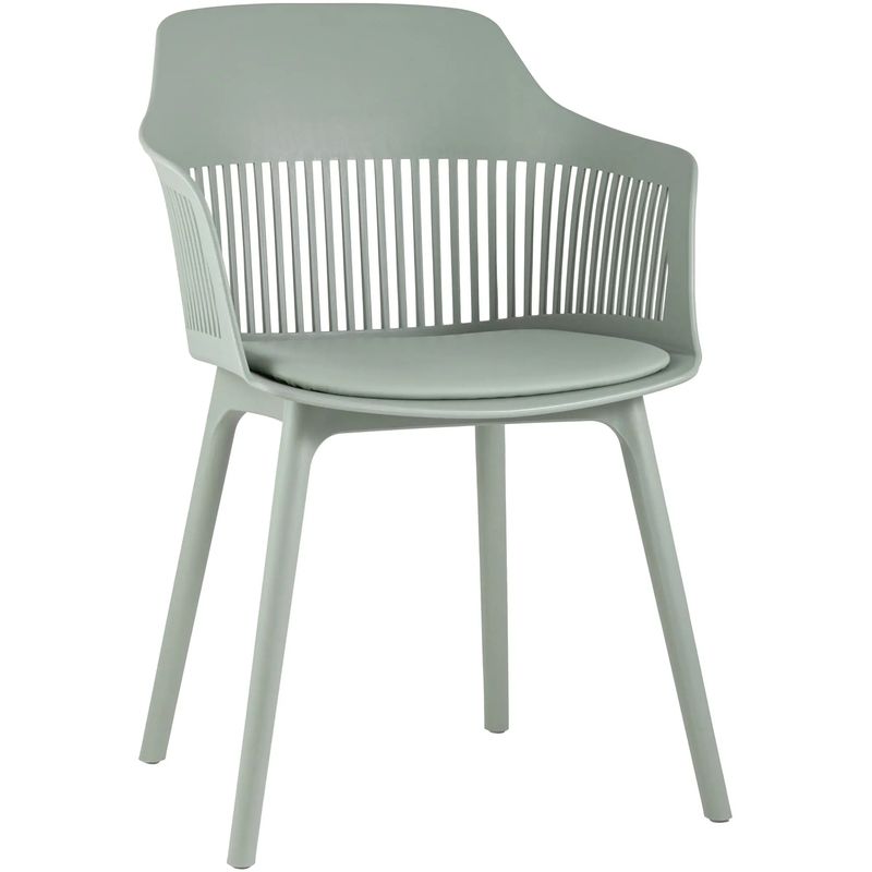 Стул Crocus Chair Серо-Зеленый цвет Подушка эко-кожа Античный зеленый в Рязани | Loft Concept 