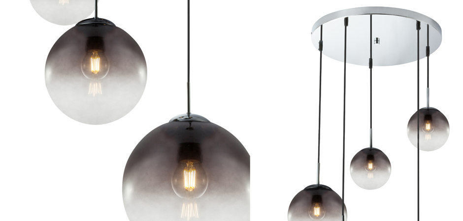 Люстра Ball Sunrise Pendant lamp smok 5 плафона Люстра Ball Sunrise Pendant lamp smok 5 плафона - Loft-Concept в Рязани