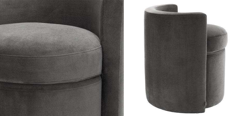 Кресло Eichholtz Stool Arcadia dark grey Кресло Eichholtz Stool Arcadia dark grey - Loft-Concept в Рязани