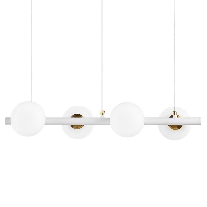 Светильник Bubble Stik four Chandelier Белый Золотой в Рязани | Loft Concept 