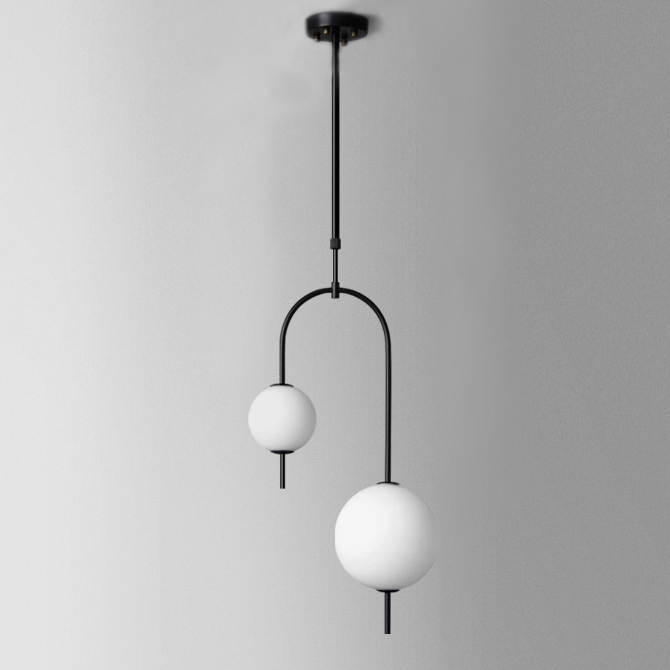 Люстра Balance Beads Libra Черный Белый Люстра Balance Beads Libra Черный Белый в Рязани | Loft Concept