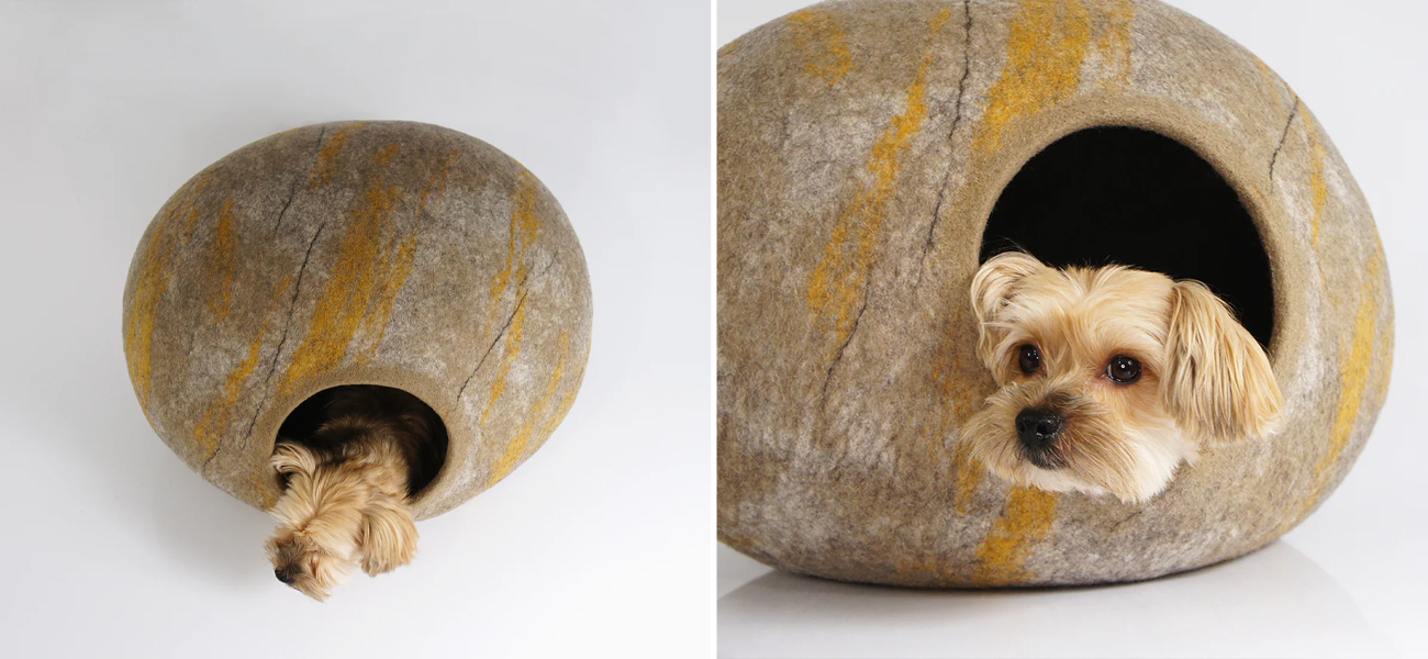 Домик для Домашнего Питомца - Валяный Камень из Шерсти - фото №1