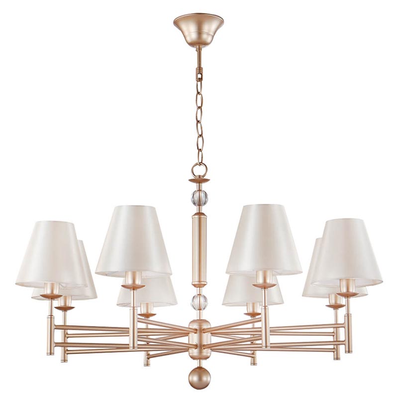 Люстра Sharma Chandelier 8 Золотой Бежевый Люстра Sharma Chandelier 8 Золотой Бежевый в Рязани | Loft Concept