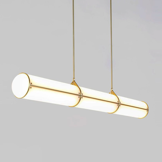 Люстра Roll and Hill Endless Straight Brass Латунь Белый Люстра Roll and Hill Endless Straight Brass Латунь Белый в Рязани | Loft Concept