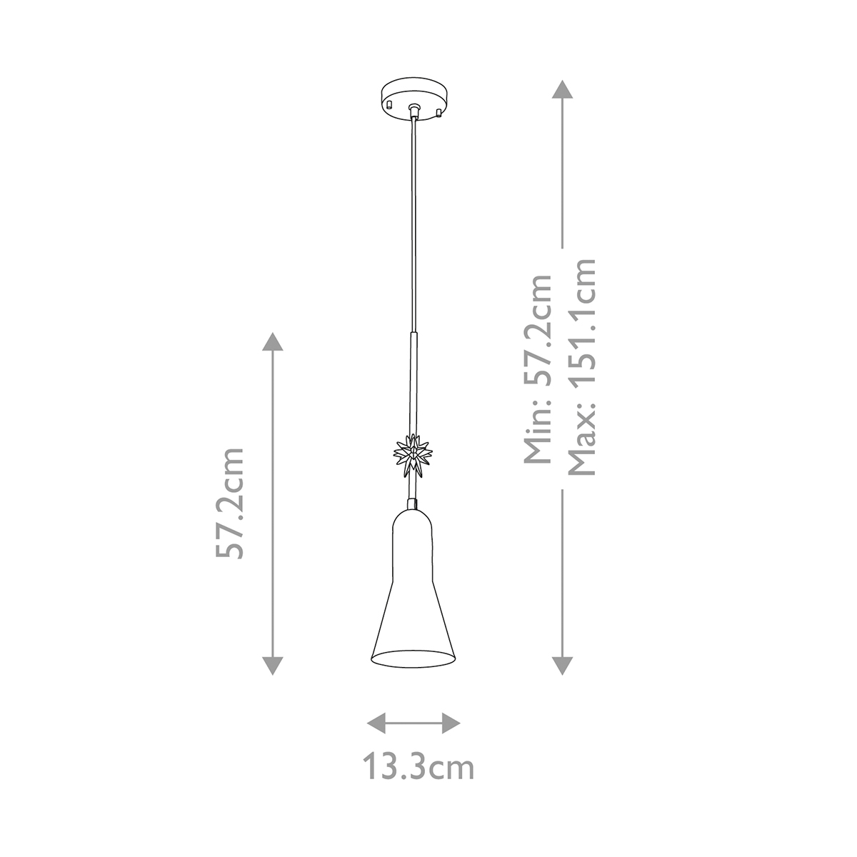 Подвесной светильник с конусным плафоном и декоративной звездой 57 см Elstead Lighting в Рязани