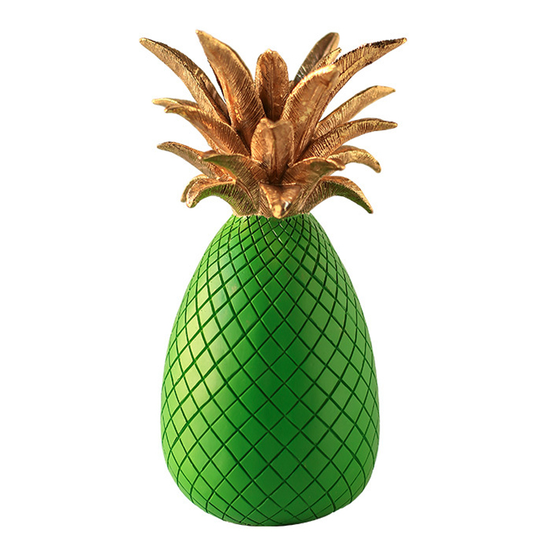 Статуэтка Gold and Green Pineapple Зеленый Золотой Статуэтка Gold and Green Pineapple Зеленый Золотой в Рязани | Loft Concept