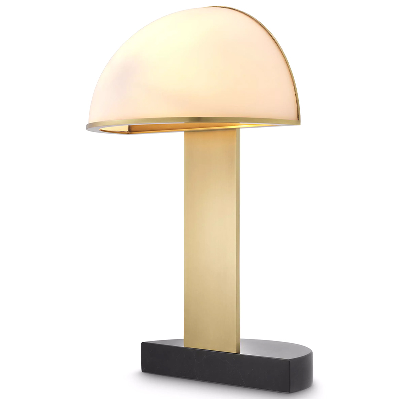 Настольная лампа Eichholtz Table Lamp Archer Белое матовое стекло Латунь Черный Настольная лампа Eichholtz Table Lamp Archer Белое матовое стекло Латунь Черный в Рязани | Loft Concept