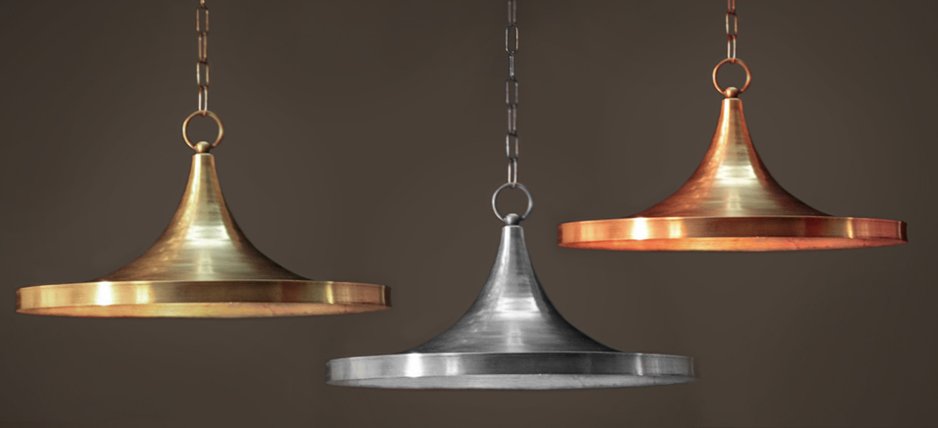 Подвесной светильник Copper Pendant Lamp Beat Light Wide Подвесной светильник Copper Pendant Lamp Beat Light Wide - Loft-Concept в Рязани
