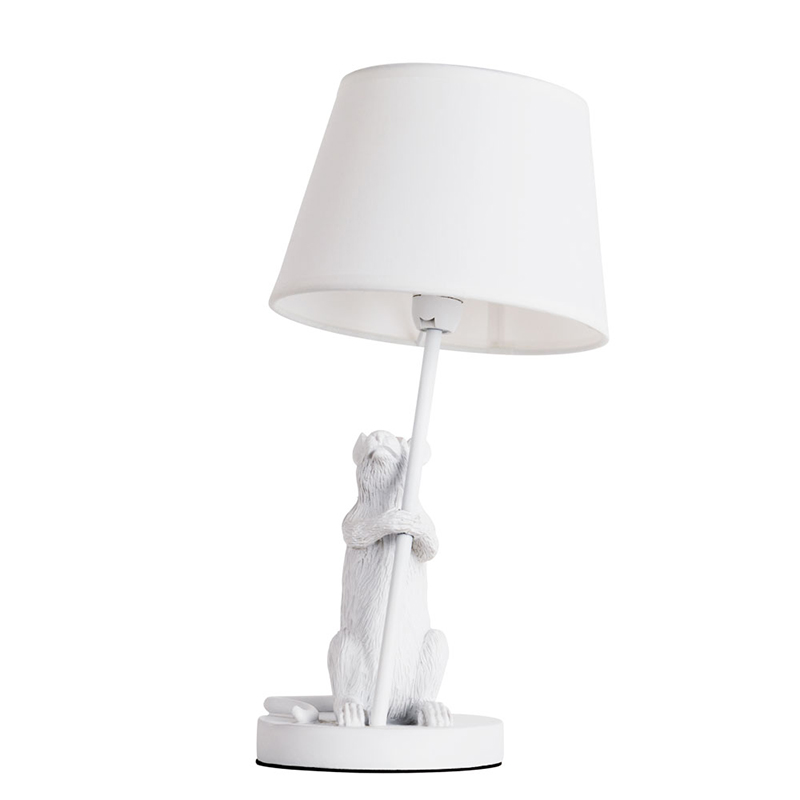 Настольная лампа White Mouse holding a lamp Белый Настольная лампа White Mouse holding a lamp Белый в Рязани | Loft Concept