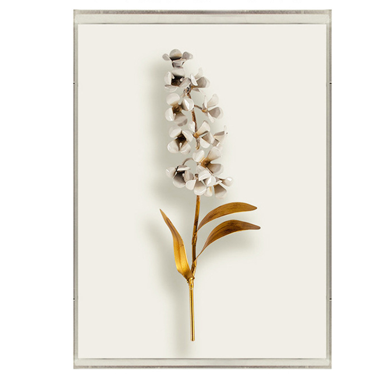Аксессуар на стену цветок Tommy Mitchell Flower 1 Бежевый Белый Золотой в Рязани | Loft Concept 