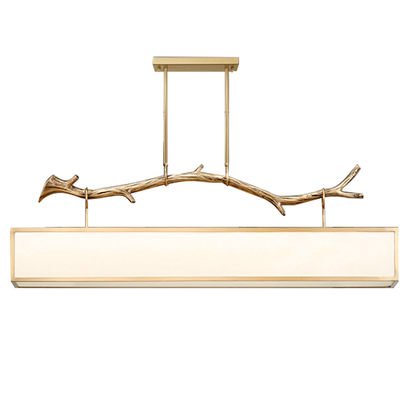 Дизайнерская прямоугольная люстра с золотой веткой Rectangular chandelier golden branch Золотой Дизайнерская прямоугольная люстра с золотой веткой Rectangular chandelier golden branch Золотой в Рязани | Loft Concept