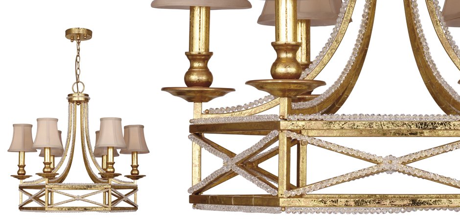 Люстра Foiling Spider Web Gold 6 Люстра Foiling Spider Web Gold 6 - Loft-Concept в Рязани