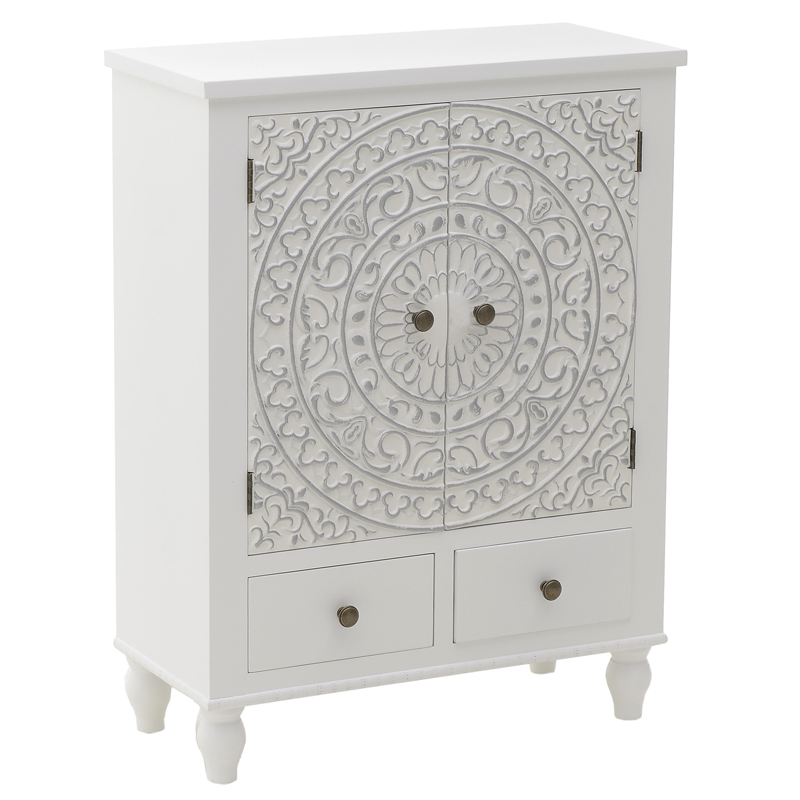 Комод прованс с декорированным резным фасадом Thorsten Provence Chest of Drawers Белый винтажная патина Комод прованс с декорированным резным фасадом Thorsten Provence Chest of Drawers Белый винтажная патина в Рязани | Loft Concept