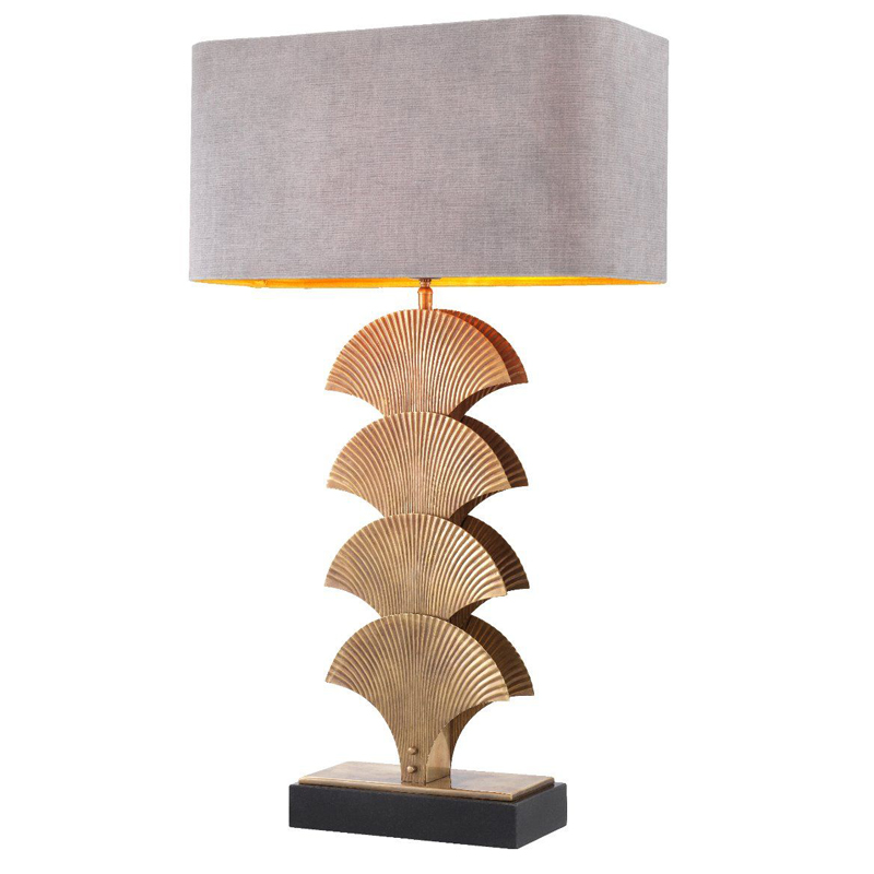 Настольная лампа Eichholtz Table Lamp Iris Черный Винтажная латунь Серый Настольная лампа Eichholtz Table Lamp Iris Черный Винтажная латунь Серый в Рязани | Loft Concept