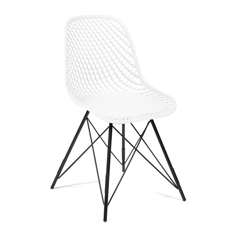 Стул DSR mesh white Белый Черный Стул DSR mesh white Белый Черный в Рязани | Loft Concept