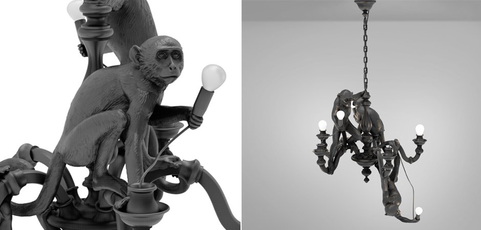 Люстра Seletti Monkey Chandelier Black Люстра Seletti Monkey Chandelier Black - Loft-Concept в Рязани