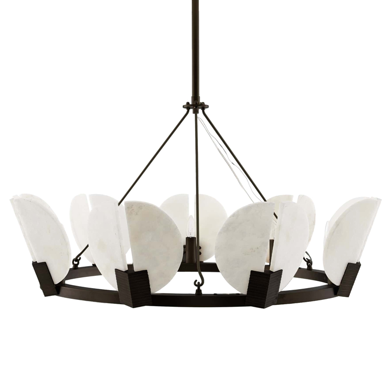 Люстра Arteriors SIERRA CHANDELIER Черный Белый Люстра Arteriors SIERRA CHANDELIER Черный Белый в Рязани | Loft Concept
