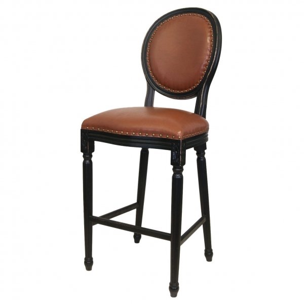 Стул French chairs Provence Bar Black Chair Черный Коричневый Стул French chairs Provence Bar Black Chair Черный Коричневый в Рязани | Loft Concept