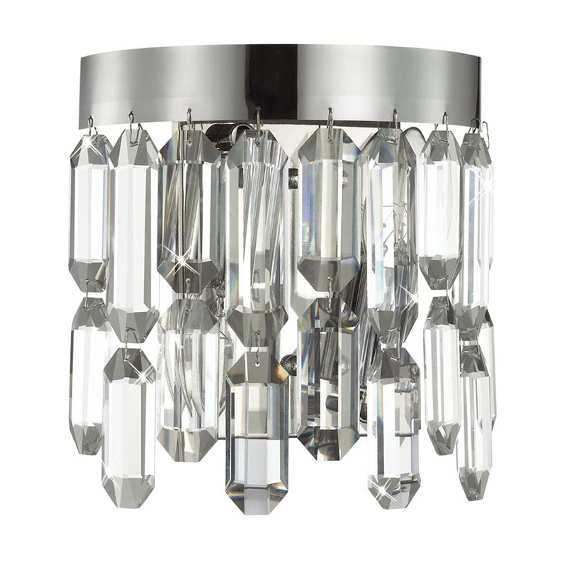 Бра Crystal Polyhedrons Wall Lamp Chrome Хром Прозрачное Стекло Бра Crystal Polyhedrons Wall Lamp Chrome Хром Прозрачное Стекло в Рязани | Loft Concept