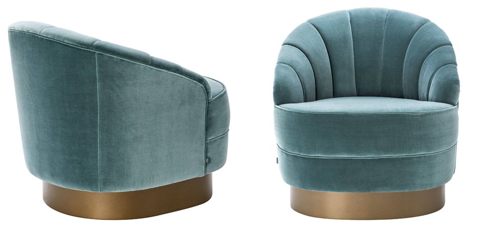 Кресло Eichholtz Chair Hadley Turquoise Кресло Eichholtz Chair Hadley Turquoise - Loft-Concept в Рязани