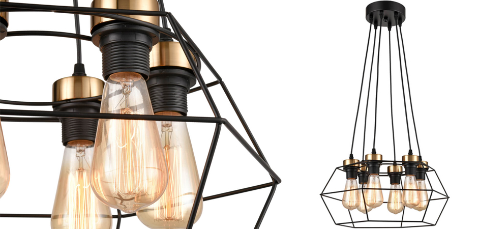 Люстра Loft Wire Cage Black lamp 6 Люстра Loft Wire Cage Black lamp 6 - Loft-Concept в Рязани