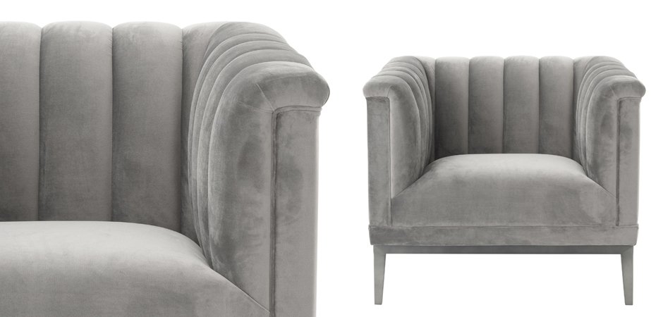 Кресло Eichholtz Chair Raffles Grey Кресло Eichholtz Chair Raffles Grey - Loft-Concept в Рязани