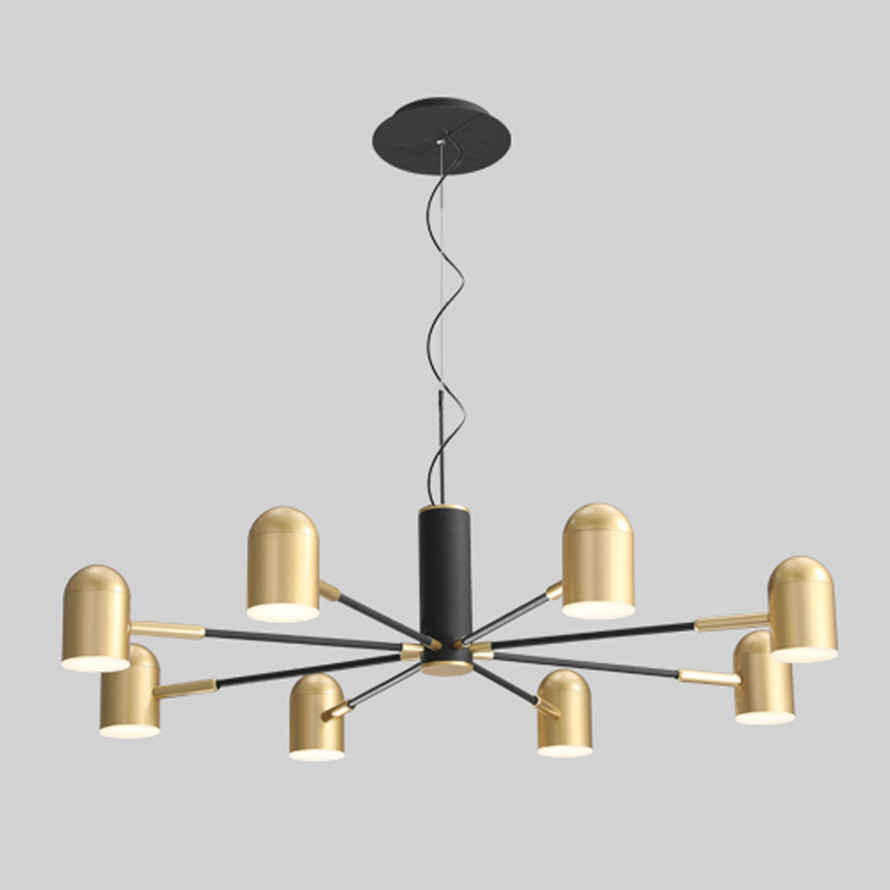 Люстра Desi Loft Chandelier Gold Золотой Черный Люстра Desi Loft Chandelier Gold Золотой Черный в Рязани | Loft Concept