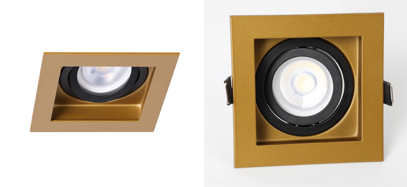 Встраиваемый спот прямоугольной формы Brassy - фото