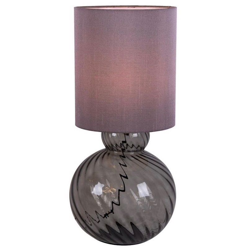 Настольная лампа Grey RIBBED BASE Серый Дымчатый (Smoke) Настольная лампа Grey RIBBED BASE Серый Дымчатый (Smoke) в Рязани | Loft Concept