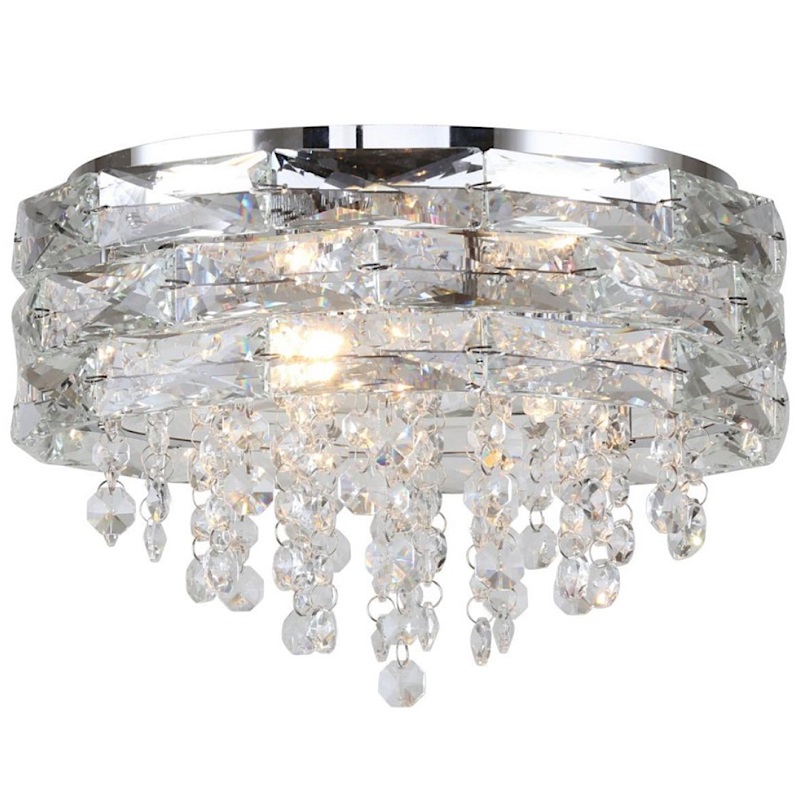 Потолочный светильник ROUL CRYSTAL LIGHT Хром Прозрачный Потолочный светильник ROUL CRYSTAL LIGHT Хром Прозрачный в Рязани | Loft Concept
