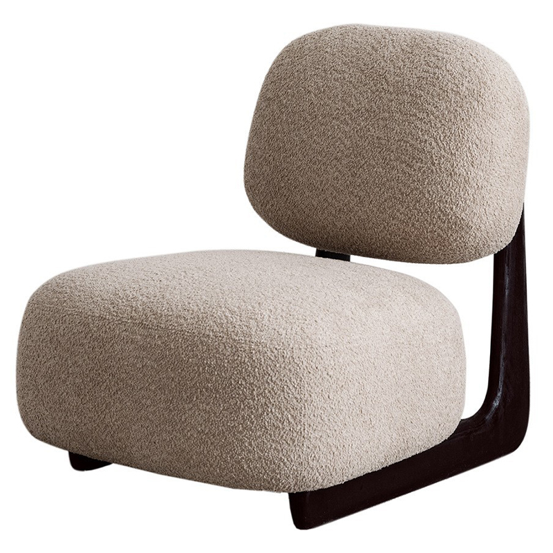 Кресло Eesa Cozy Wood Armchair Черный Бежевый Кресло Eesa Cozy Wood Armchair Черный Бежевый в Рязани | Loft Concept