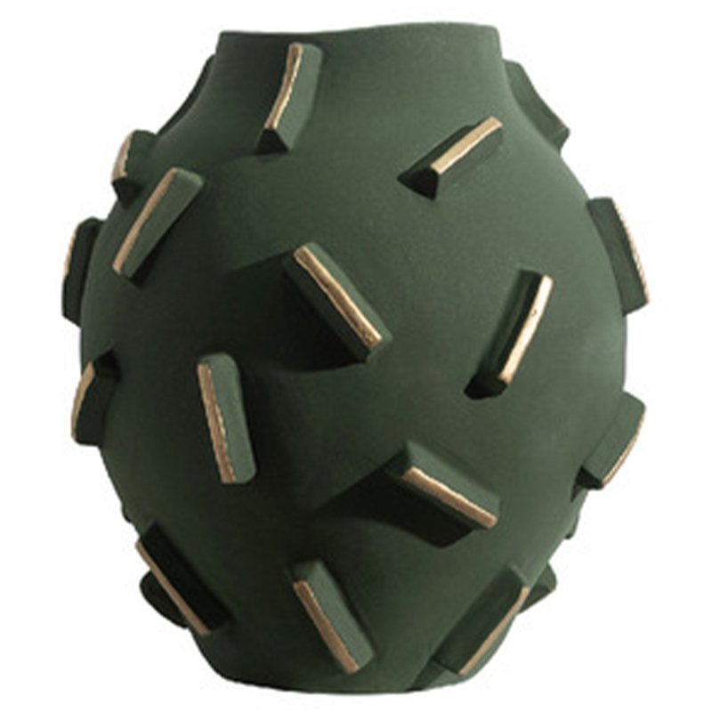 Ваза Molecule Collection Green Vase Зеленый Золотой Ваза Molecule Collection Green Vase Зеленый Золотой в Рязани | Loft Concept