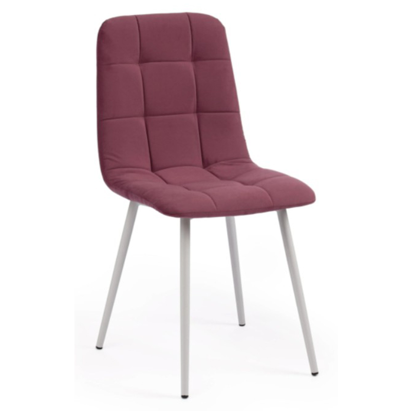 Стул Nancy Velour Plum Chair Сливовый (Plum) Белый Стул Nancy Velour Plum Chair Сливовый (Plum) Белый в Рязани | Loft Concept