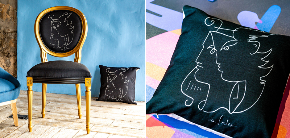 Декоративная подушка White Silhouette Orpheus Pillow Декоративная подушка White Silhouette Orpheus Pillow - Loft-Concept в Рязани