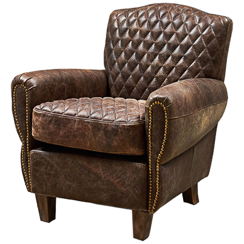 Кресло Jody Armchair Brown Leather Коричневый винтаж Коричневый Кресло Jody Armchair Brown Leather Коричневый винтаж Коричневый в Рязани | Loft Concept