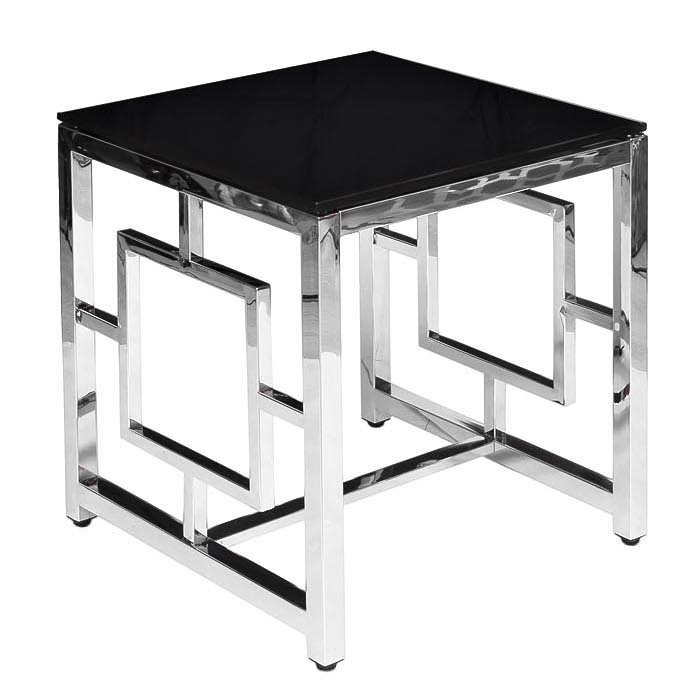 Стол Quadrum Table Хром Глянцевый черный Стол Quadrum Table Хром Глянцевый черный в Рязани | Loft Concept