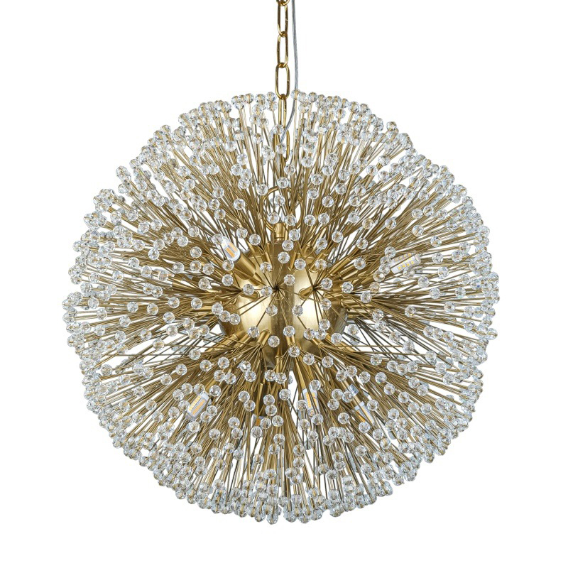 Люстра Dickinson Gold Chandelier Прозрачное Стекло Золотой Люстра Dickinson Gold Chandelier Прозрачное Стекло Золотой в Рязани | Loft Concept