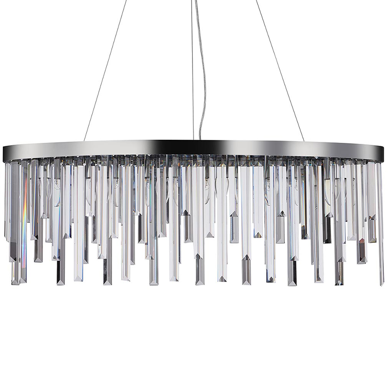 Люстра Bennett Oval Chandelier chrome 90 Хром Прозрачный Люстра Bennett Oval Chandelier chrome 90 Хром Прозрачный в Рязани | Loft Concept
