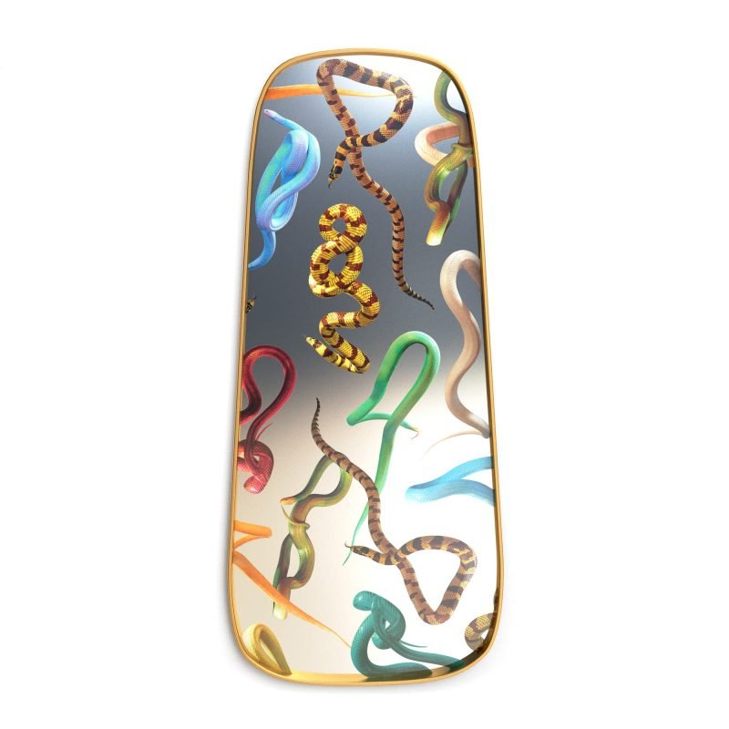 Зеркало Seletti Mirror Gold Frame Snakes Мульти Зеркало Seletti Mirror Gold Frame Snakes Мульти в Рязани | Loft Concept