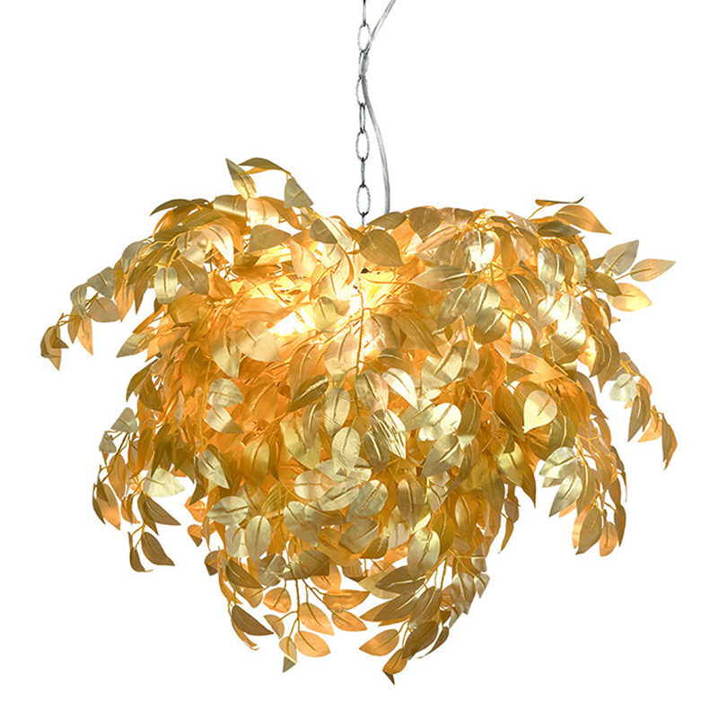 Люстра Golden Autumn Leaves Золотой Хром Люстра Golden Autumn Leaves Золотой Хром в Рязани | Loft Concept