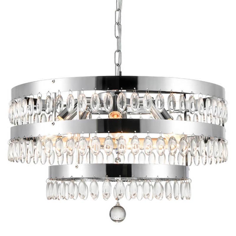 Люстра Oberon Chandelier chrome 50 Прозрачный (Transparent) Хром Люстра Oberon Chandelier chrome 50 Прозрачный (Transparent) Хром в Рязани | Loft Concept