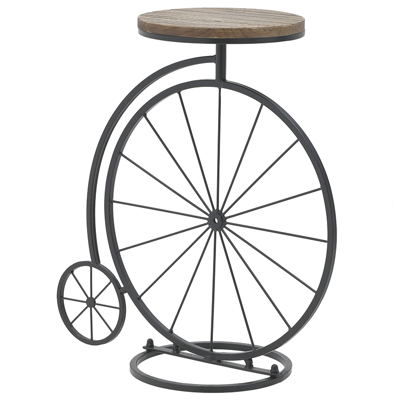 Приставной столик в виде велосипеда Penny-Farthing Side Table Черный Коричневый Приставной столик в виде велосипеда Penny-Farthing Side Table Черный Коричневый в Рязани | Loft Concept