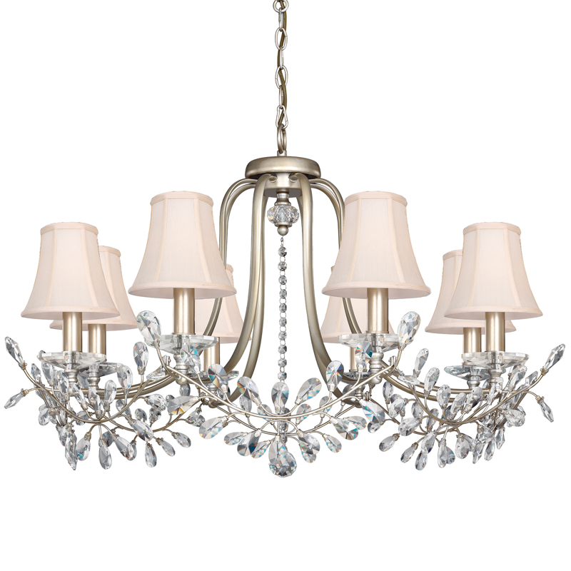 Люстра Loretta Chandelier Серебряный Прозрачный Кремовый Люстра Loretta Chandelier Серебряный Прозрачный Кремовый в Рязани | Loft Concept
