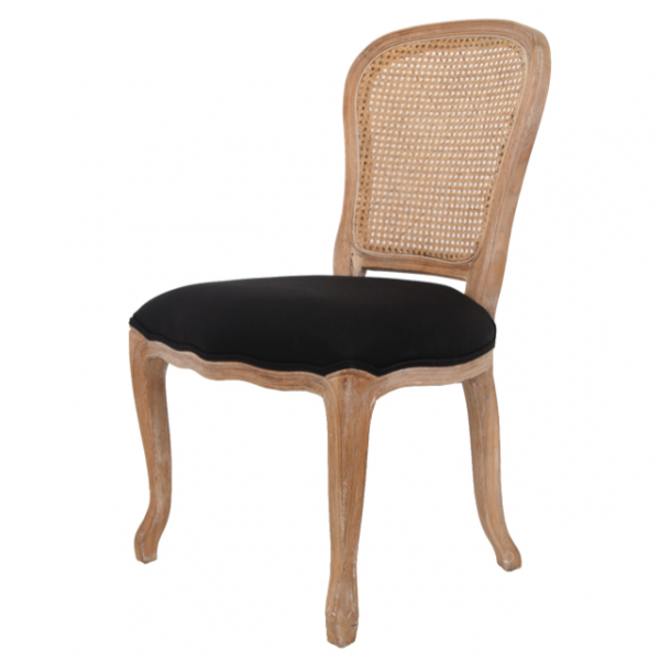 Стул French chairs Provence Neman Black Rattan Chair Черный Бежевый Стул French chairs Provence Neman Black Rattan Chair Черный Бежевый в Рязани | Loft Concept