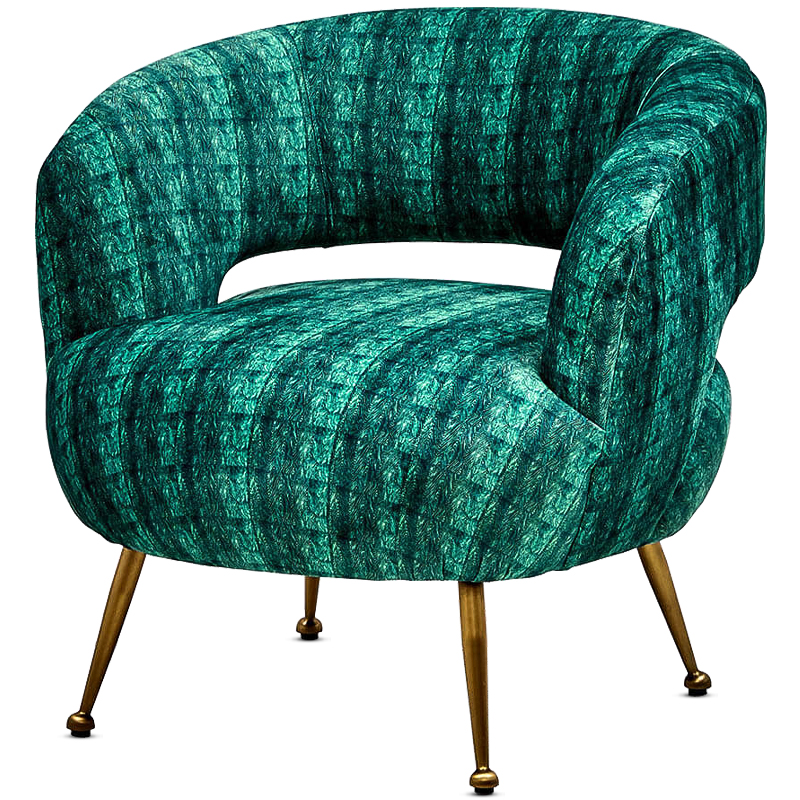 Кресло Hebe Chair Бирюзовый Латунь Кресло Hebe Chair Бирюзовый Латунь в Рязани | Loft Concept