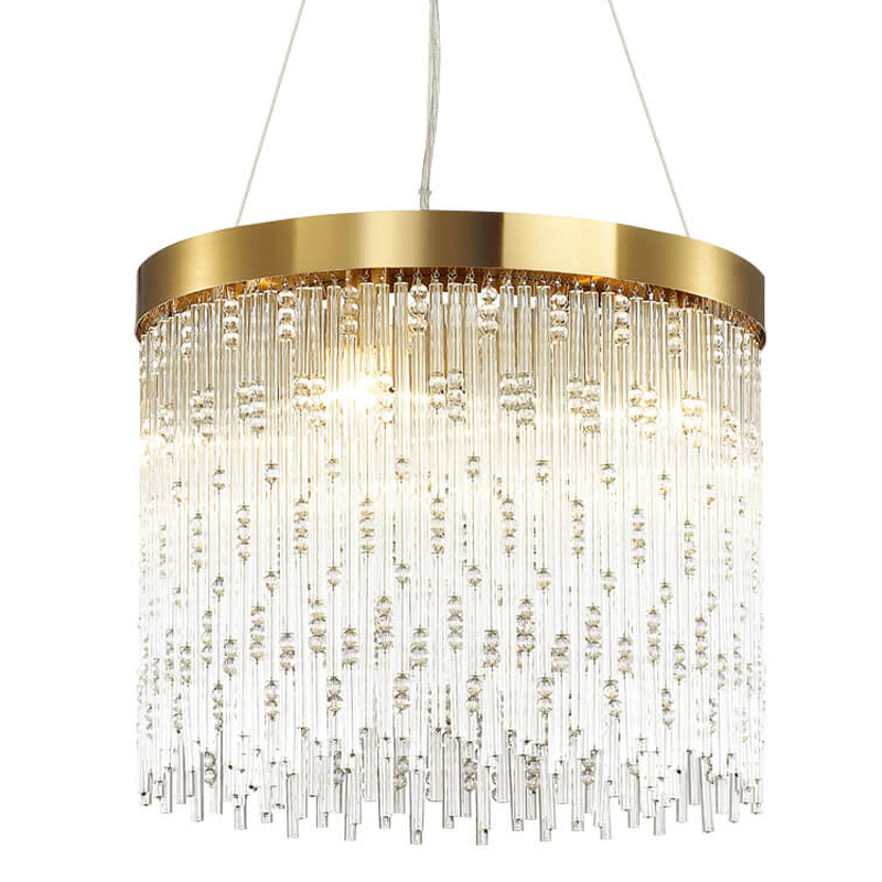 Люстра Hailstorm Rain Kerri Chandelier gold 45 Прозрачный (Transparent) Золотой Люстра Hailstorm Rain Kerri Chandelier gold 45 Прозрачный (Transparent) Золотой в Рязани | Loft Concept