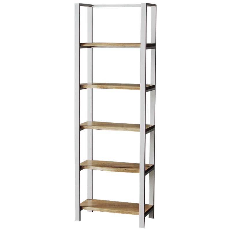 Стеллаж Holt White Industrial Metal Rust Rack Белый Древесина Стеллаж Holt White Industrial Metal Rust Rack Белый Древесина в Рязани | Loft Concept
