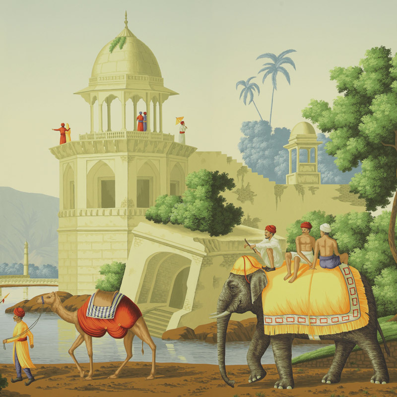 Обои ручная роспись Early Views of India Eden on scenic paper Обои ручная роспись Early Views of India Eden on scenic paper в Рязани | Loft Concept